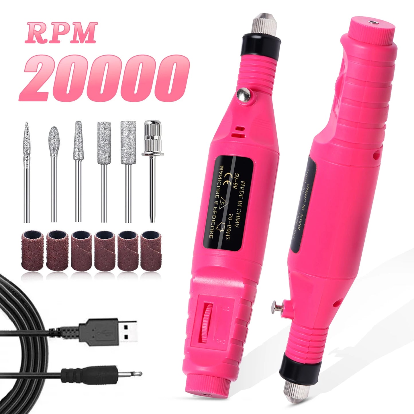 Portable Professional Electric Nail Drill Machine – Manicure & Pedicure Drill Set for Home and Salon Use