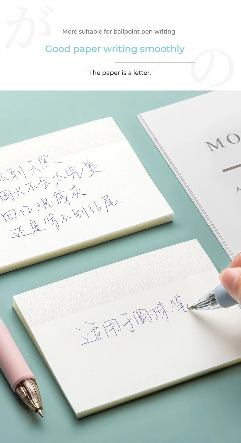 50 Sheets Transparent Sticky Notes – Waterproof Message & Signature Stickers for Notebooks