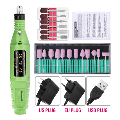 Portable Professional Electric Nail Drill Machine – Manicure & Pedicure Drill Set for Home and Salon Use