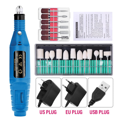 Portable Professional Electric Nail Drill Machine – Manicure & Pedicure Drill Set for Home and Salon Use