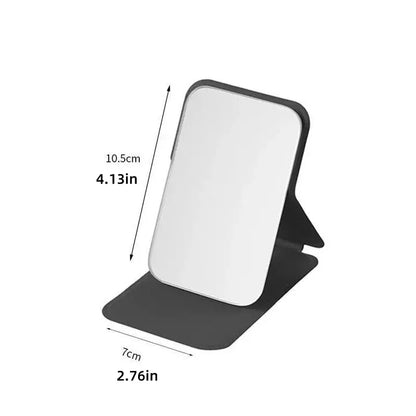 Folding PU Leather Makeup Mirror – Elegant Compact Handheld Mirror for Travel and Daily Use