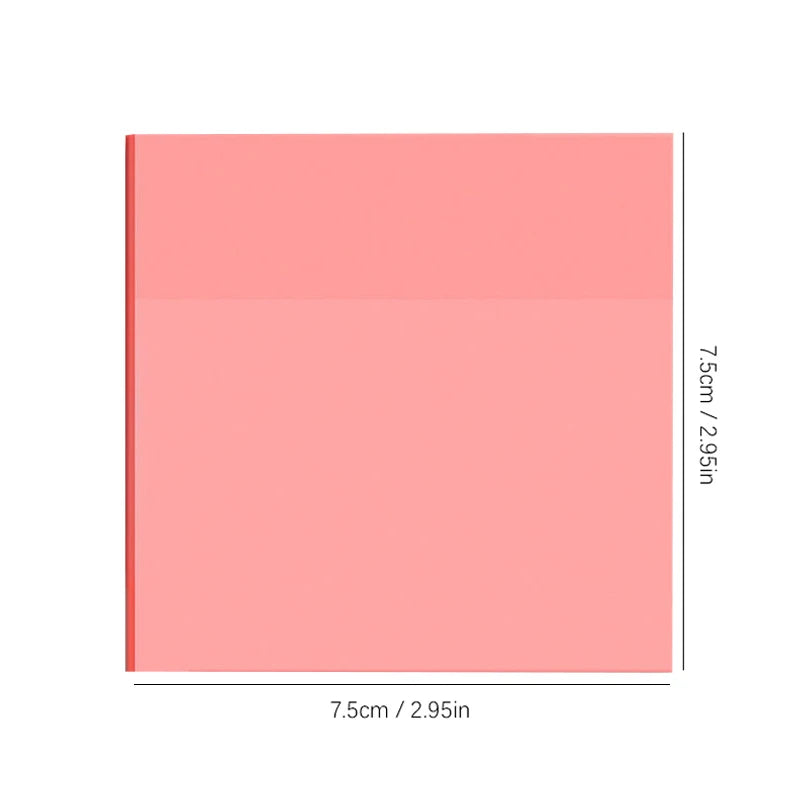 50 Sheets Transparent Sticky Notes – Waterproof Message & Signature Stickers for Notebooks